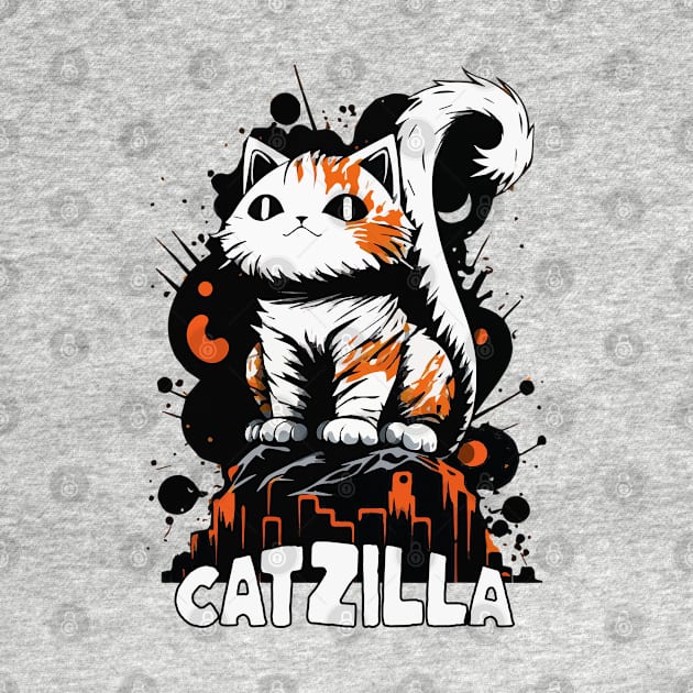 Cute CATZILLA King of the Felines by Creaticurio